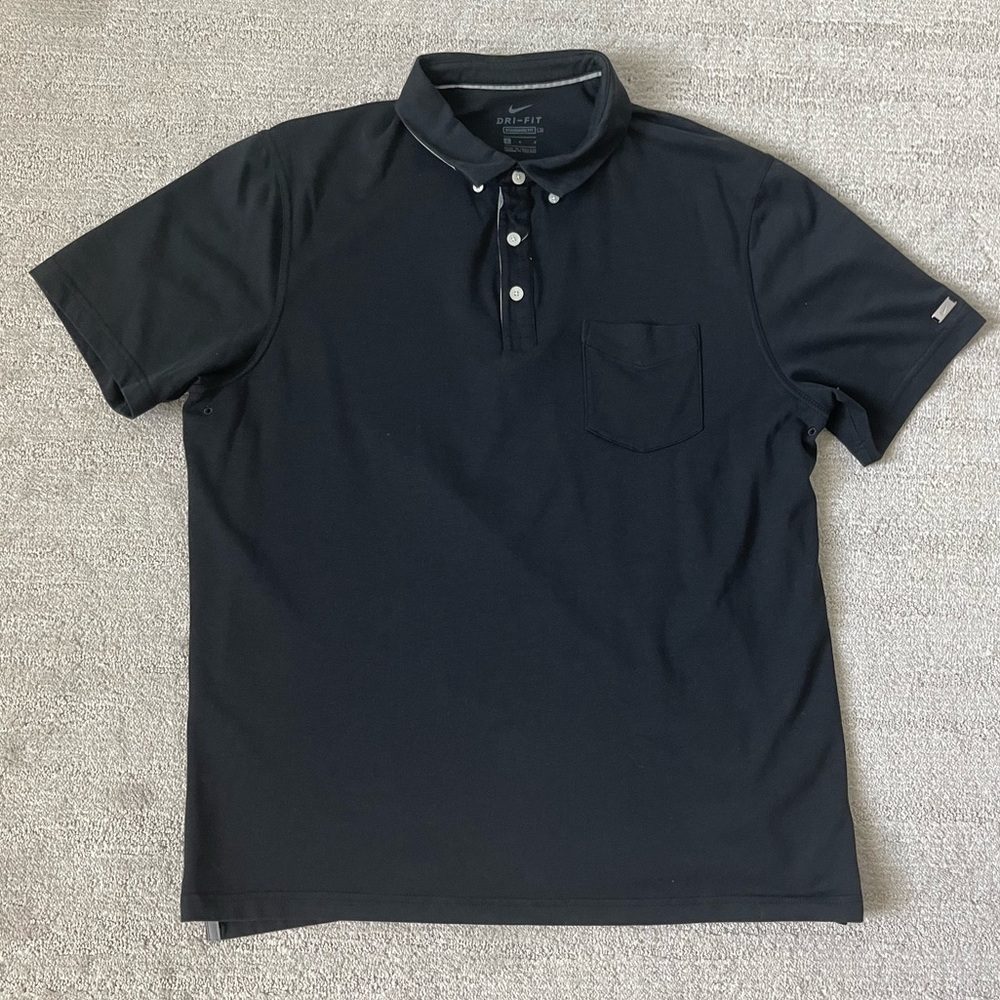 Men’s Dri-Fit Nike Polo, Black, Large